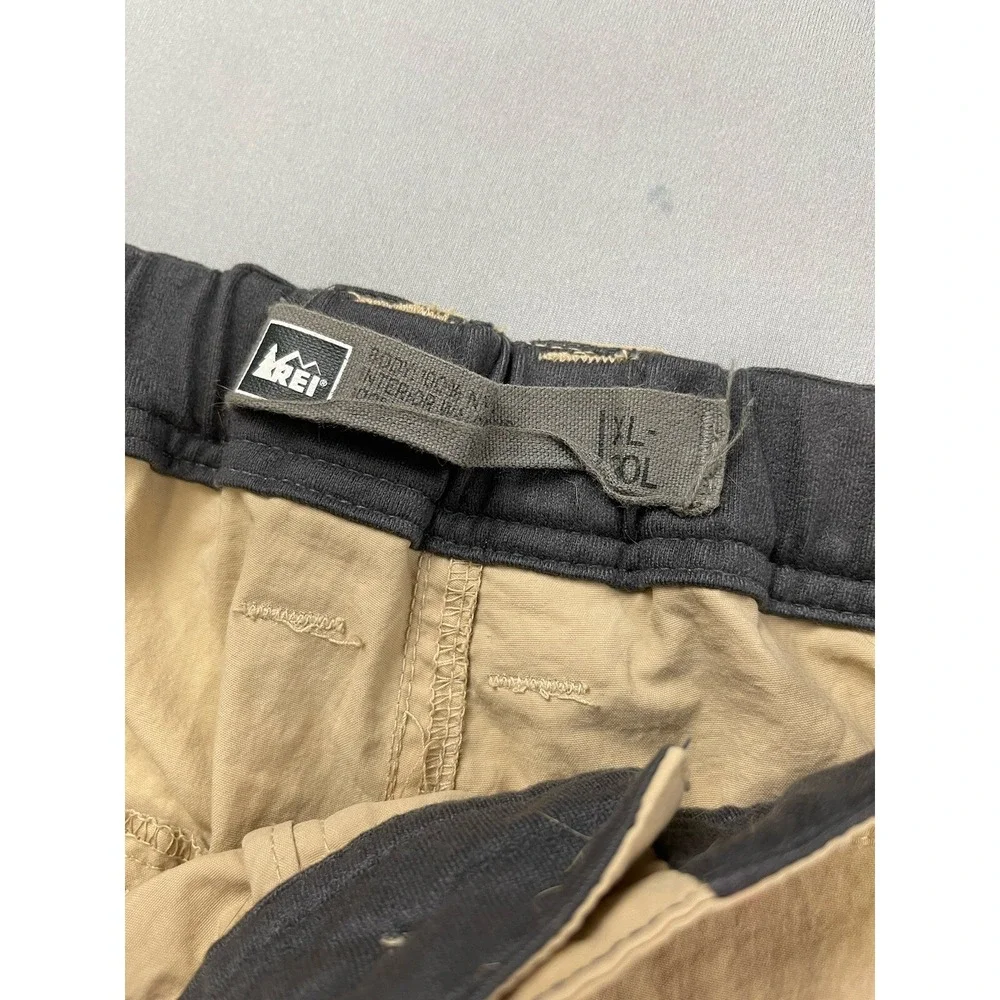 REI Mens Pants XL Cargo Hiking Convertible Nylon Outdoor‎ Workwear Zip Off Beige